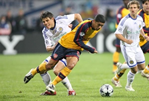 Dynamo Kiev v Arsenal 2008-09 Gallery: Denilson (Arsenal) Ognjen Vukojevic (Dynamo Kiev)
