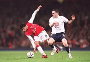 Arsenal v Tottenham Hotspur - Carling Cup 1-2 Final 2nd Leg 2006-07 Gallery: Denilson (Arsenal) Robbie Keane (Tottenham)