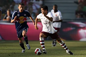 Salzburg V Arsenal 2007-08 Prints: Denilson (Arsenal) Sasallic (Salzburg)
