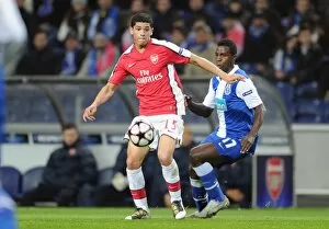 Images Dated 17th February 2010: Denilson (Arsenal) Silvestre Varela (Porto). FC Porto 2: 1 Arsenal, UEFA Champions League