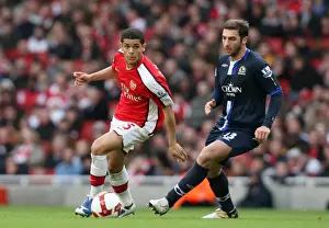 Arsenal V Blackburn Rovers 2008-9 Prints: Denilson (Arsenal) Zurab Khizanishivili (Blackburn)
