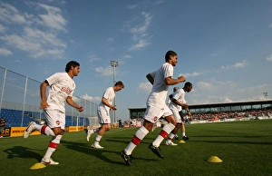 Burgenland XI v Arsenal Gallery: Denilson and Carlos Vela (Arsenal)