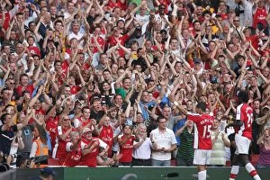 Images Dated 30th August 2008: Denilson celebrates scoring the 3rd Arsenal goal