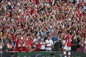 Images Dated 30th August 2008: Denilson celebrates scoring the 3rd Arsenal goal