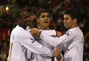 Denilson and Eduardo's Triumph: Arsenal's Carling Cup Victory over Sheffield United (3rd Goal Celebration)