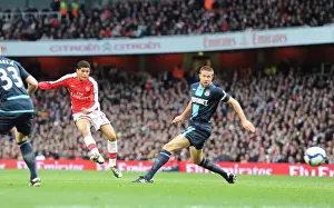 Denilson shoots past Matthew Upson to score the 1st Arsenal goal. Arsenal 2