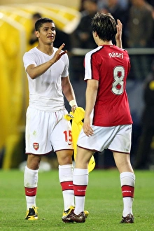 Denilson Gallery: Denilson and Smir Nasri (Arsenal) at the end of the match