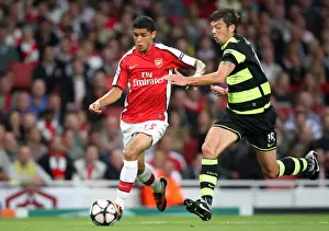 Arsenal V Celtic 2009-10 Prints: Denilson vs. Donati: Arsenal's Triumph Over Celtic in the UEFA Champions League Qualifier (3:1)