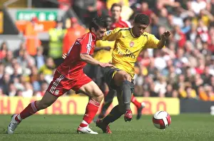Liverpool V Arsenal 2006-7 Prints: Denilson vs. Gonzalez: Liverpool's Dominance over Arsenal in the 2007 Premier League Clash