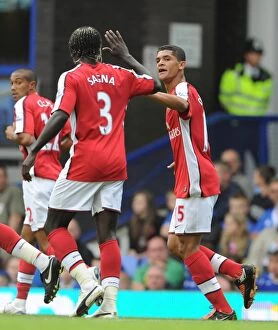 Bacary Sagna Collection: Denilson's Historic First Goal: Arsenal's R rout at Everton (6-1)
