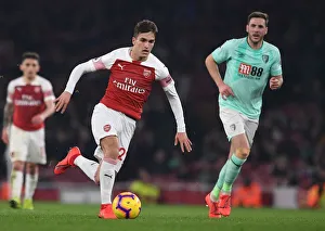 Arsenal V Bournemouth 2018-19 Prints: Denis Suarez in Action: Arsenal vs AFC Bournemouth, Premier League 2018-19