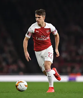 Arsenal V BATE Borisov 2018-19 Prints: Denis Suarez in Action: Arsenal vs BATE Borisov, UEFA Europa League 2018-19