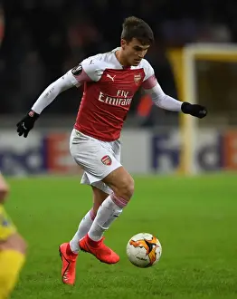 BATE Borisov V Arsenal 2018-19 Prints: Denis Suarez in Action: Arsenal's Europa League Battle at BATE Borisov, February 2019