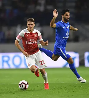 Al-Nasr Dubai SC V Arsenal 2018-19 Prints: Denis Suarez vs. Khalid Jalal: Clash of the Midfielders - Al-Nasr Dubai SC vs