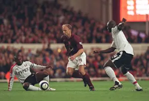 Dennis Bergkamp (Arsenal) Luis Boa Morte and Papa Bouba Dioup (Fulham)
