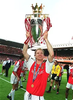Dennis Bergkamp Celebrates Arsenal's FA Barclaycard Premiership Win over Everton, May 11, 2002