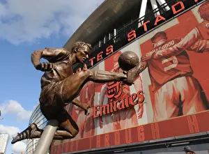 Arsenal V Sunderland 2013-14 Prints: Dennis Bergkamp Statue Unveiling: Arsenal vs Sunderland, Premier League, 2014