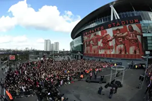 Arsenal V Sunderland 2013-14 Prints: Dennis Bergkamp Tribute: Unveiling of Arsenal Legend's Statue at Emirates Stadium