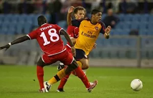 Images Dated 13th August 2008: Denulson (Arsenal) Cheick Tiote (FC Twente)