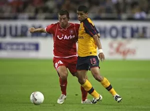 Images Dated 13th August 2008: Denulson (Arsenal) Theo Janssen (FC Twente)