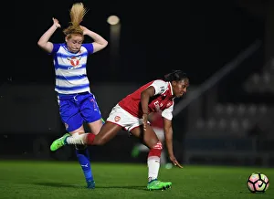 Arsenal Women V Reading Women 2017-18 Prints: Determination on the Field: Carter vs. Furness in Arsenal Women vs. Reading Ladies Clash