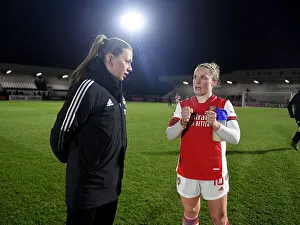 Arsenal Women V Brighton And Hove Albion Women 2021-22 Prints: Determined Duo: McCabe and Little's Post-Match Moment at Arsenal Women vs Brighton Hove Albion (2021-22)