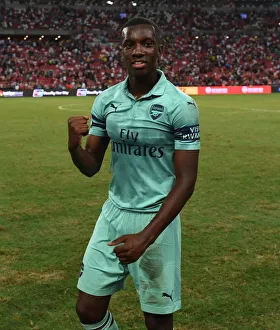 Arsenal V PSG Pre Season Friendly 2018-19 Prints: Determined Eddie Nketiah