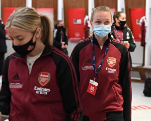 Images Dated 5th December 2021: Determined Frida Maanum of Arsenal Ahead of FA Women's Cup Final vs. Chelsea at Wembley Stadium