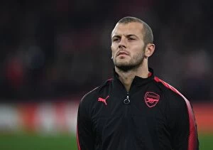 Arsenal v Red Star Belgrade 2017-18 Collection: Determined Jack Wilshere: Arsenal's Warrior Gearing Up for Europa League Clash Against Red Star