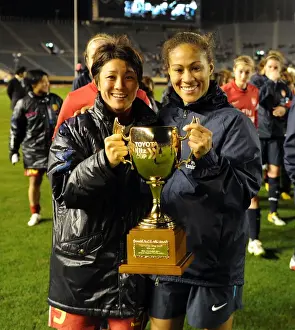 Determined Rachel Yankey Leads Arsenal Ladies to 1-1 Draw against INAC Kobe in Charity Match, Nishigaoka Stadium, Tokyo (30/11/11)