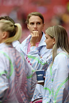 Determined Viviane Miedema: Arsenal Women's Star Focuses on Victory Against Liverpool Women (2023-24 Barclays Women's Super League, Emirates Stadium)