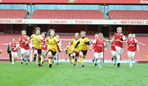 Arsenal V Aston Villa 2010-11 Prints: Determined Young Arsenal Player in Action against Aston Villa