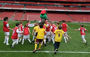Arsenal V Aston Villa 2010-11 Prints: Determined Young Gunner's Outstanding Performance in Arsenal's 1:2 Loss to Aston Villa