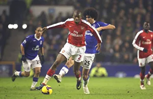 Everton V Arsenal 2008-9 Prints: Diaby vs. Fellaini: The Battle at Goodison Park