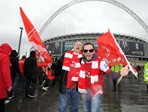 Arsenal V Birmingham City - Carlin Cup Final 2010-11 Prints: Disappointed Arsenal Fans Outside Wembley After Carling Cup Final Loss to Birmingham City (2011)