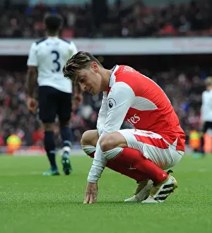 Arsenal V Tottenham Hotspur 2016-17 Prints: Disappointed Mesut Ozil: Arsenal's Agonizing Defeat to Tottenham Hotspur