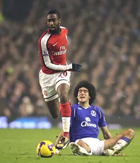 Everton V Arsenal 2008-9 Prints: Djourou vs. Fellaini: The Intense Rivalry at Goodison Park, Everton vs. Arsenal, 2009