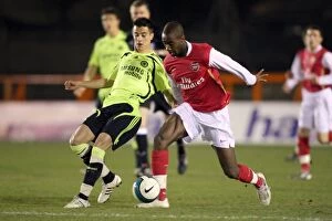 Images Dated 2nd April 2008: Djourou vs. Tejada: A Riveting Rivalry at Underhill - Arsenal Reserves vs. Chelsea Reserves