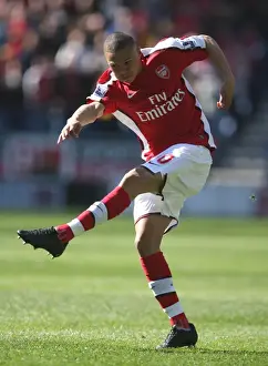 Wigan Athletic V Arsenal 2008-09 Prints: Dominant Kieran Gibbs Leads Arsenal to 4-1 Victory over Wigan Athletic