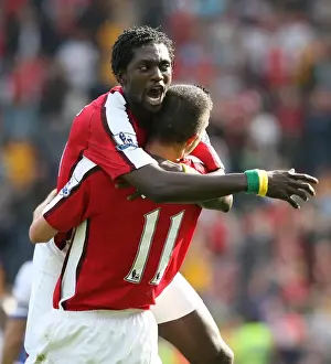 Blackburn Rovers V Arsenal 2008-9 Prints: Double Trouble: Adebayor and van Persie's Unstoppable Goal Spree (4-0) against Blackburn Rovers