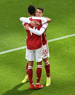 Newcastle United V Arsenal 2020-21 Prints: Double Trouble: Aubameyang and Martinelli's Goals Secure Empty-Stadium Victory for Arsenal at Newcastle (2020-21)