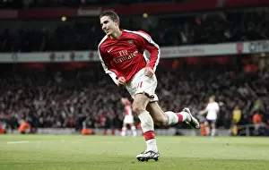 Arsenal V Tottenham 2008-09 Prints: Dramatic Equalizer: Robin van Persie Rescues Arsenal in the 4-4 Thriller against Tottenham (2008)
