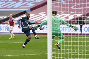 Dramatic Moment: Lacazette's Chipped Shot Cleared Off the Line in West Ham vs Arsenal Premier League Clash (Behind Closed Doors)
