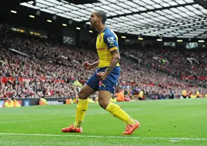 Manchester United V Arsenal 2014-15 Prints: Dramatic Moment: Theo Walcott Scores the Winning Goal Against Manchester United in the Premier League 2014-15