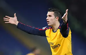 AS Roma V Arsenal 2008-9 Prints: Dramatic Penalty: Robin van Persie Saves Arsenal's UEFA Champions League Dreams vs