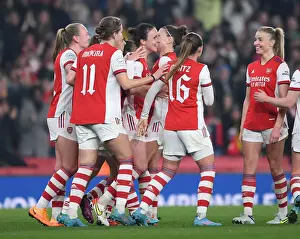 Arsenal Women V VfL Wolfsburg 2021-22 Prints: Dramatic Quarters: Lotte Wubben-Moy Scores the Goal that Keeps Arsenal Women in Champions League Race