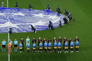 Arsenal Women V Bayern Munich Frauen 2022-23 Prints: Dramatic Showdown: Arsenal Women vs FC Bayern Munich in the UEFA Champions League Quarter-Finals