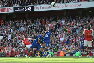 Arsenal V Everton 2016-17 Prints: Dramatic Showdown: Ramsey Scores the Decisive Goal Past Williams (2016-17) - Arsenal Triumphs Over Everton