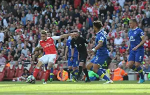Arsenal V Everton 2016-17 Prints: Dramatic Third: Ramsey's Thrilling Goal Secures Arsenal's Victory Over Everton (2017)