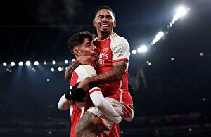 Arsenal v RC Lens 2023-24 Collection: Dynamic Duo: Havertz and Jesus Score First Champions League Goals in Arsenal's Victory over RC